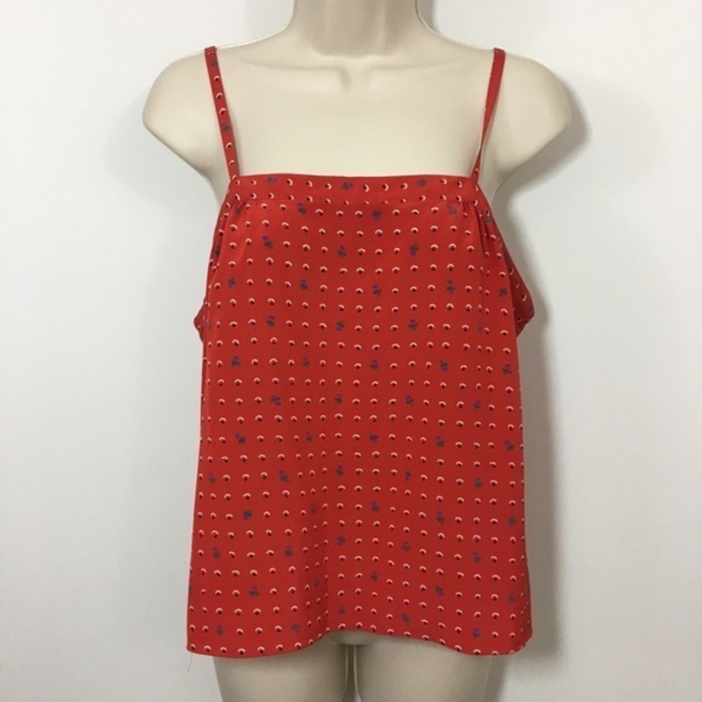 Vintage Sasson floral print camisole tank top red